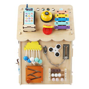 Planche de jeu Montessori pour enfants, <span class=keywords><strong>maison</strong></span> d'apprentissage, planche de jeu en bois Montessori enfants apprennent les compétences de <span class=keywords><strong>vie</strong></span>, formation, jouet cadeau - Product Image 5