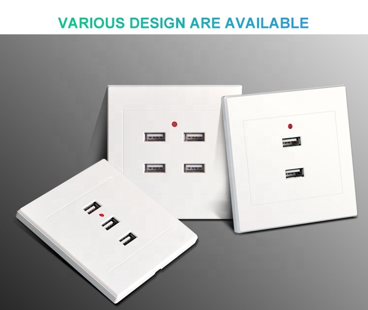 Ampliamente utilizado enchufe de pared USB cargador 1 puertos dobles del USB hembra