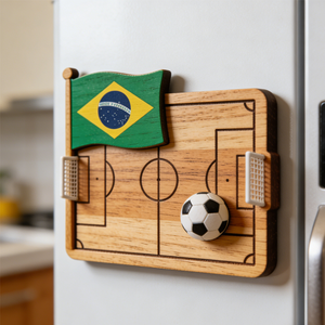 Aimant de réfrigérateur personnalisé pour terrain de football, aimant de réfrigérateur souvenir officiel de la Coupe du monde 2026, cadeau du Brésil - Product Image 3