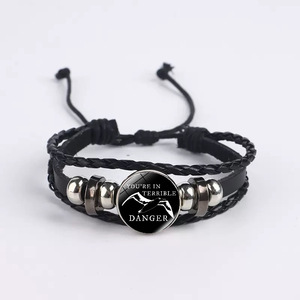 <span class=keywords><strong>Bracelet</strong></span> tressé multicouche unisexe en alliage avec signe de la paix PK 2026, style rétro punk, avec inscription « Give Peace a <span class=keywords><strong>Chance</strong></span> » - Product Image 6