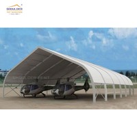 Tente hangar robuste en aluminium pour expositions et salons professionnels, imperméable, utilisable toute saison, avec couverture en PVC