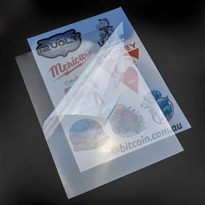 Papier autocollant transparent en vinyle imperméable imprimable FX A4 8,5x11 pouces avec support transparent pour imprimante jet d'encre - Product Image 1
