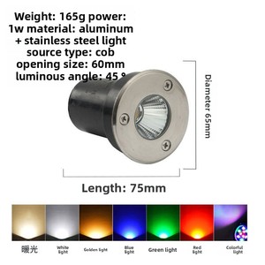 נירוסטה 12v/24v cob חיצוני חיצוני עמיד למים תת קרקעי אור ip65 דירוג מרובע גינה אור קרקע - Product Image 6