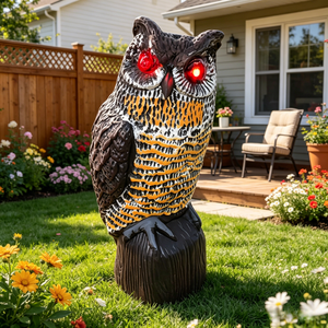 Répulsif Solaire Radar Laser Réaliste Contre les <span class=keywords><strong>Oiseaux</strong></span> avec Panneau Solaire Automatique et Appel Réaliste <span class=keywords><strong>d</strong></span>'Huette pour Jardin et Patio – Prêt à Expédier - Product Image 6