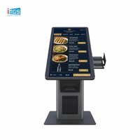 Terminal de point de vente commercial 21,5 pouces multi-touch avec imprimante intégrée pour la commande automatique en restaurant rapide