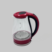 Bouilloire électrique transparente 1500W, chauffe-eau rapide pour hôtel, carafe électrique