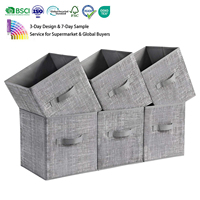 Panier de rangement pour linge personnalisé et économique, boîtes de rangement pour linge de couleur unie, sacs organisateurs avec poignées pour placard