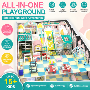 Travel Friendly Commercial <b>Indoor</b> Playground Soft Play with <b>Slide</b> for Airport Kids Zone - Product Image 1