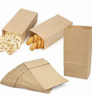 Emballage de nourriture à emporter en papier kraft recyclé en gros, sac en papier personnalisé pour restaurant, impression offset, poignée en ruban pour la livraison de nourriture