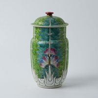 Handbemalte Famille-Rose-Porzellan-Teedose mit Kohlmuster, Chinesischer Stil Keramik-Vorratsdose mit Deckel zur Teeaufbewahrung und Heimdekoration