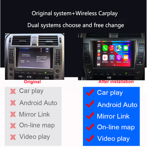 อินเทอร์เฟซ <span class=keywords><strong>Apple</strong></span> CarPlay แบบไร้สายสำหรับ Lexus GX460 ปี 2015-2021 รองรับ Mirror Link วิทยุ อัพเกรดหน้าจอเดิมเป็นระบบ <span class=keywords><strong>Android</strong></span> <span class=keywords><strong>Auto</strong></span> - Product Image 3