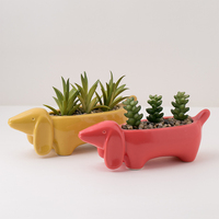 Pots de fleurs décoratives en céramique pour chiens, plantes artificielles, vente en gros, collection