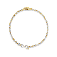 Ensemble de bijoux fins Gemnel, collier et bracelet tennis en forme de larme, avec zircone cubique en forme de poire, diamant