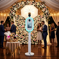 Photomaton portable pour iPad avec impression instantanée et partage sur les réseaux sociaux, idéal pour les mariages, les fêtes et les événements