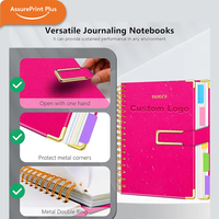 Carnet de planification d'affaires B5 multicolore à spirale, couverture rigide en PU, avec boucle magnétique, intercalaires et papier épais