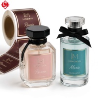 Etichette Adesive Personalizzate per Profumi, Stampa a Caldo in Lamina d'Oro, Etichette di Lusso per Bottiglie Cosmetiche, OEM ODM