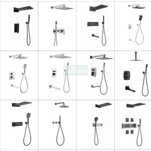 Sistema de Ducha de Cobre Dorado Oculto, Mezclador de Baño de Lujo con Presión Oculta, Diseño Moderno, Duradero, de Alta Calidad e Impermeable - Product Image 3