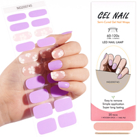 Huizi Full Cover Coloré Gel Vernis À Ongles Autocollants Uv Gel Vernis À Ongles Bandes