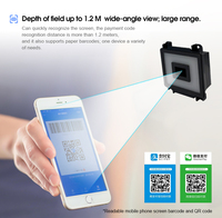 RAKINDA - Módulo Escáner de Código de Barras con Lector de Kiosco CMOS Integrado con Código QR 2D e Interfaz USB, Color Negro