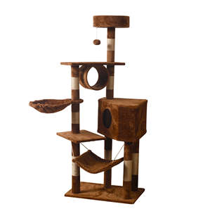Árbol para Gatos de Madera de Lujo Moderno Personalizado al por Mayor, Torre Grande para Gatos, Muebles para Mascotas, Estilo Cuerda de Sisal, Embalaje en Cartón de Gran Tamaño - Product Image 6