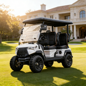 MMC CE Sertifikalı 72V Lityum Pil 14 inç Kaymaz Arazi Tekerlekleri 4+2 Kişilik Çok Fonksiyonlu Elektrikli Golf Arabası 30-50Km/s - Product Image 5