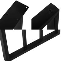 Pieds de table pliants télescopiques décoratifs en métal noir Sondoly