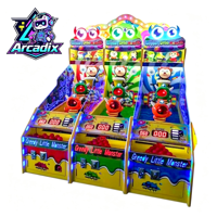 Machine de jeu d'arcade à monnayeur pour enfants, modèle 'Petit Monstre Gourmand', jeu de lancer de balles et de récupération de tickets, en plastique, en anglais, pour centres de jeux