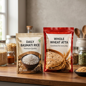 Bolsa de plástico impresa de calidad alimentaria con cierre de cremallera para envasar arroz, harina y productos de supermercado - Product Image 3