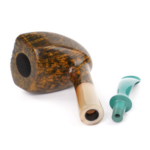 Bent Tobacco Pipe With Cumberland Mouthpiece 3mm Smooth Aged Finish For Smoking Zhejiang Origin - Product Image 2