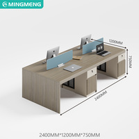 Bureau du personnel et chaise combinaison employé multi-personne simple mobilier de bureau moderne multi-personne écran table d'ordinateur