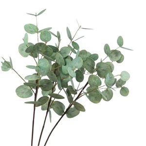 Planta Artificial de Hoja Redonda de Eucalipto de 48 cm, Goma Suave, Alta Simulación, Verde, Morado, Rojo, Decoración del Hogar, Accesorios para Bodas - Product Image 5
