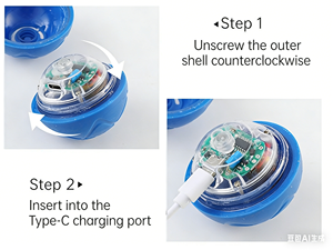 Pelota Eléctrica Ecológica con Rebote por Gravedad para Perros y Gatos, Resistente a Mordeduras, Juguete Masticable para Aliviar el Aburrimiento, Producto para Mascotas - Product Image 4