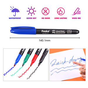 Disponibili 4 Pennarelli Permanenti a <span class=keywords><strong>Punta</strong></span> <span class=keywords><strong>Fine</strong></span> ad Asciugatura Rapida in Nero, Blu, Rosso e Verde per Studenti, Lezioni d'Arte e Pratica di Disegno Amatoriale - Product Image 2