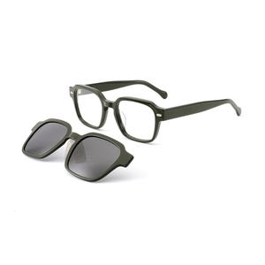 Gafas de Sol Polarizadas con Clip para Hombre, Montura Completa, Estilo Ojo de Gato, Acetato, Protección UV400, Ligeras y Antideslumbrantes - Product Image 4