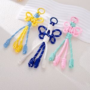 Porte-clés tressé à la main avec nœud chinois, breloque en corde de polyester colorée, pendentif tissé fait main pour décoration de sac, cadeau - Product Image 2
