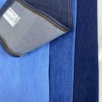 Tissu en denim de coton bleu foncé léger 5,2 oz 180 cm OA 73% coton 27% polyester Vente en gros pour jeans W2115