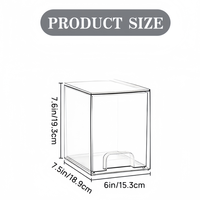 Organisateur de rangement pour maquillage, tiroirs empilables, bacs de rangement en plastique transparent pour biberons, rangement de produits de beauté