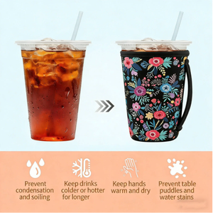 ปลอกหุ้มแก้วกาแฟเย็นแบบใช้ซ้ำได้<span class=keywords><strong>ส</strong></span>ำหรับแก้วกาแฟเย็นหรือเ<span class=keywords><strong>ค</strong></span>รื่องดื่ม ปลอกหุ้มฉนวนนีโอพรีนแบบใช้ซ้ำได้<span class=keywords><strong>ส</strong></span>ำหรับเ<span class=keywords><strong>ค</strong></span>รื่องดื่มร้อนและเย็น - Product Image 2