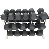 Ensemble d'haltères en caoutchouc pour la musculation en salle de sport, entraînement aérobie pour hommes et femmes, renforcement du haut du corps