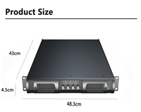 Amplificateur de puissance puissant de classe D d'utilisation personnelle 3000 Watts 4 Ch 8 Ohm 2000 Watt 4 Ch @ 4 Ohm Amplificateurs numériques professionnels