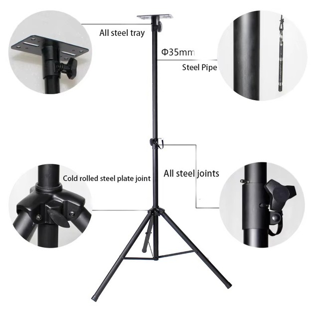 KYYSLB Full Metal Thickened Professional Speaker Tripod Stand Stage Light Spotlight Speakers Stand Steel