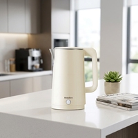 Bouilloire Électrique Portable 2L 1500W en Plastique Design Moderne Prix Usine pour Maison Cuisine Voiture Extérieur Hôtel