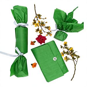 Papel de Seda de Color Sólido de Alta Calidad, Reciclable, Hecho de Pulpa de Madera, 18-80 Gsm, Colores Brillantes, Acabado Suave, para Envolver Regalos - Product Image 1