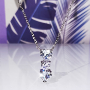 Set di Gioielli a Forma di Cuore per Donne, Collana, Orecchini e Anello, Idea Regalo - Product Image 5
