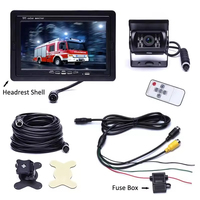 Moniteur de recul étanche Podofo 7 pouces pour système de caméra double, 4 broches, pour camping-car, camion, bus, fourgonnette, 12V/24V, surveillance de stationnement