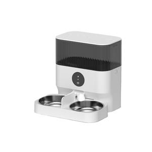 Distributeur automatique intelligent de nourriture pour animaux Dudu, grande capacité, double bol, contrôle par application Wi-Fi pour chiens et chats - Product Image 1