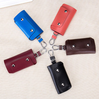 Étui à clés en cuir véritable de vachette de Guangzhou pour hommes et femmes, porte-clés de voiture à suspendre à la ceinture, type de fermeture : sans fermeture, modèle CL-Y025