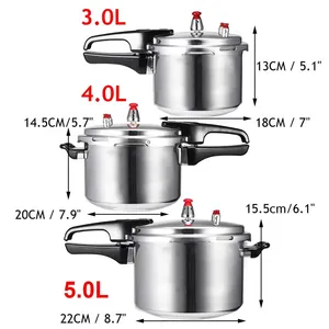 Casserole à pression en acier inoxydable 304 de 18/20/22/28/32 cm, économie d'énergie, pour cuisinière électrique et à gaz, ustensile de cuisine sûr - Product Image 6