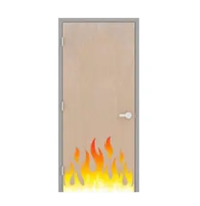 20min UL Listed Fire Door Solid Core Commercial Wood Doors For USA