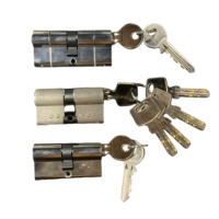 Cylindre de serrure de porte à clé à double ouverture Euro Profile 60mm 5 clés d'ordinateur incluses